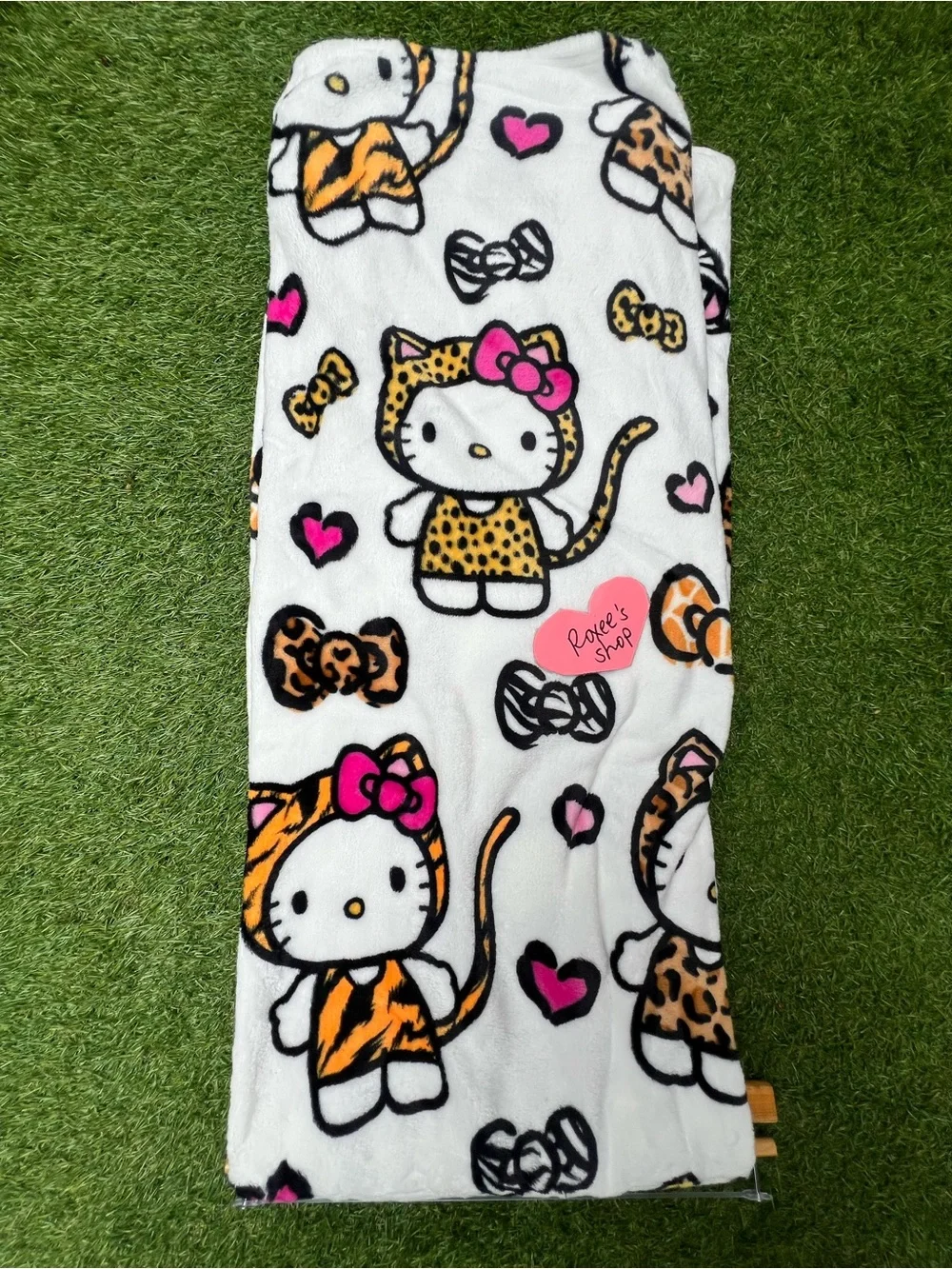 Hello Kitty Leopard Plush Throw Blanket
